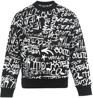 VERSACE JEANS COUTURE FW23 Logo Print Crewneck Sweatshirt Black . 75GAI3O0-FS093-899 Buy VERSACE JEANS COUTURE FW23 Logo Print Crewneck Sweatshirt Black . 75GAI3O0-FS093-899