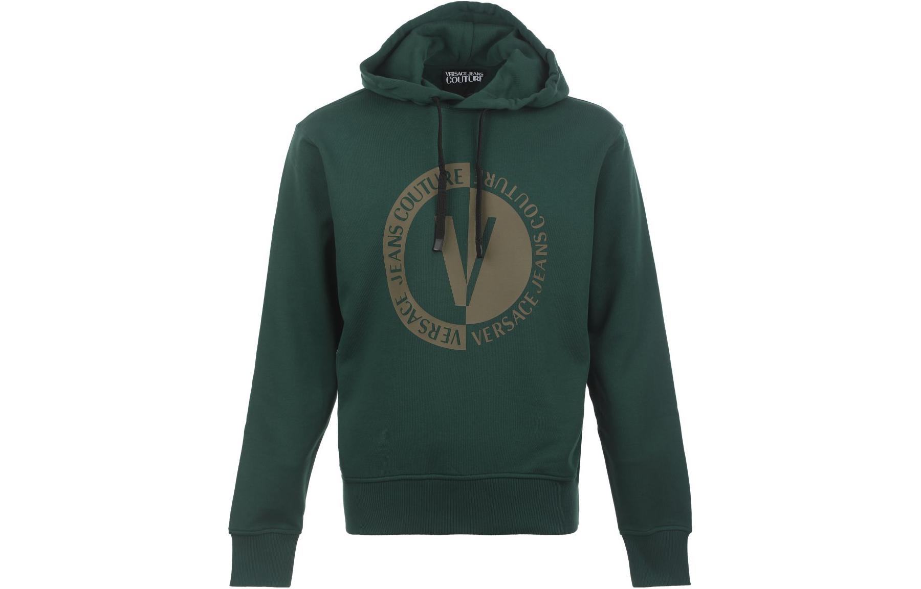 VERSACE JEANS COUTURE FW23 Logo Print Green Hoodie for Men. 75GAIG05-CF00G-119 圖 2