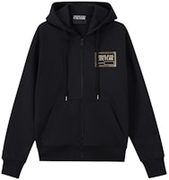 VERSACE JEANS COUTURE FW23 Logo Print Hoodie Jacket Black E75GAIT12-ECF06T-EG89 VERSACE JEANS COUTURE FW23 Logo Print Hoodie Jacket Black E75GAIT12-ECF06T-EG89