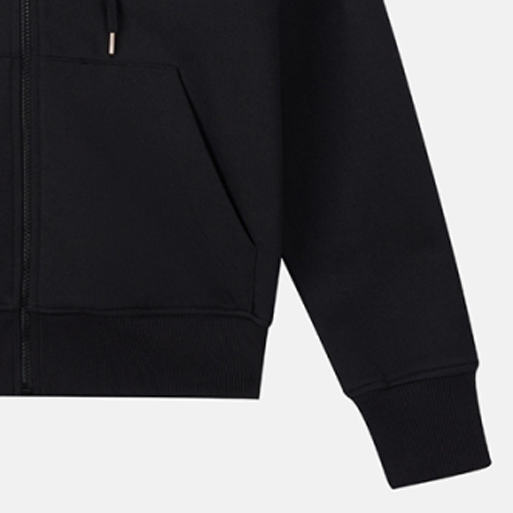 Details for VERSACE JEANS COUTURE FW23 Hoodie Jaket Logo Print Hitam. E75GAIT12-ECF06T-EG89