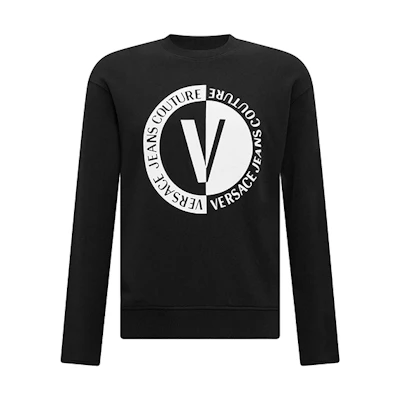 VERSACE JEANS COUTURE FW23 Logo Printed Sweatshirt Black 75GAIG06-CF00G-899