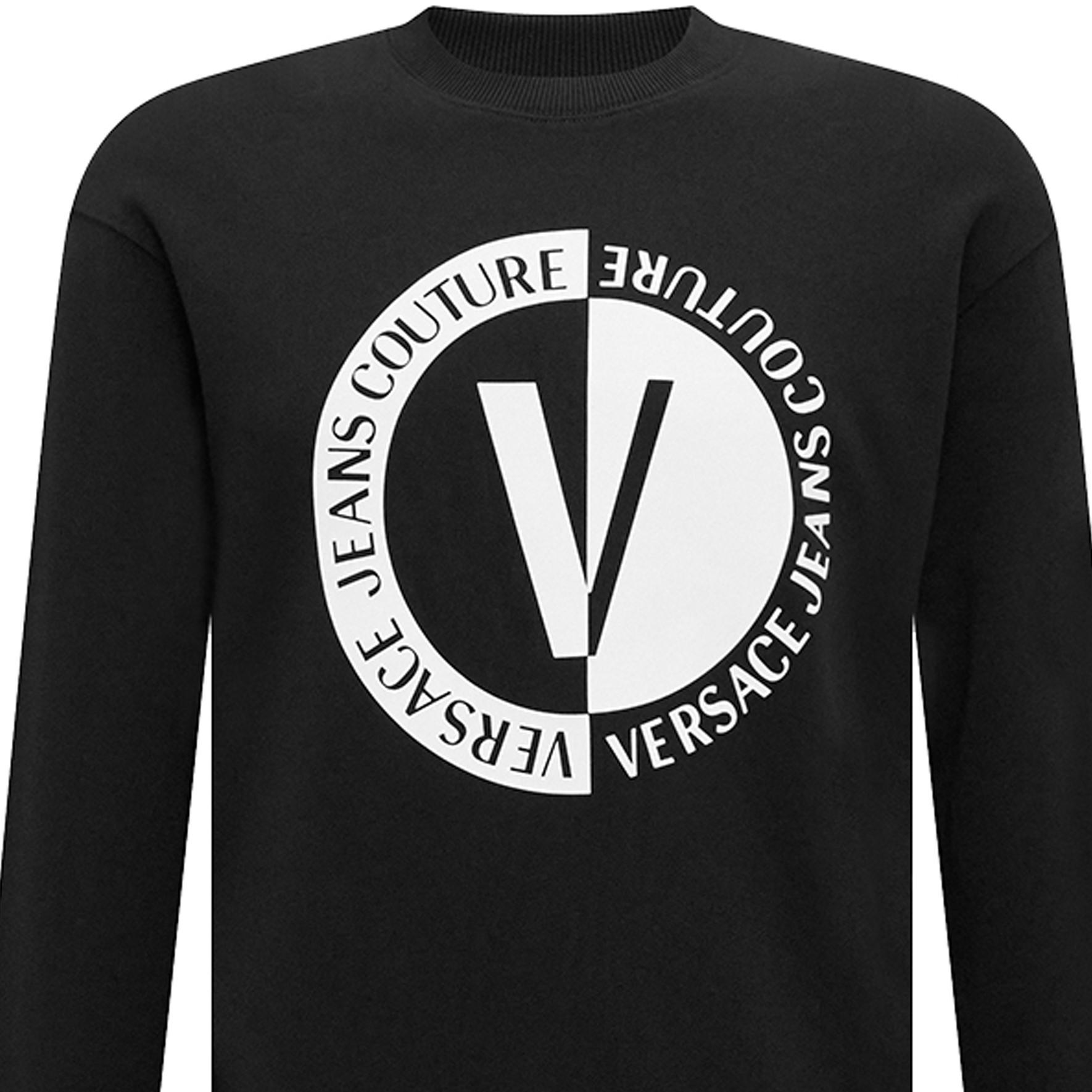 Sizing 范思哲牛仔高级定制 FW23 标志印花卫衣 黑色 75GAIG06-CF00G-899