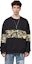 Shop VERSACE JEANS COUTURE FW23 Printed Crewneck Sweatshirt Black Mens Casualwear 74GAI309-FS063-G89