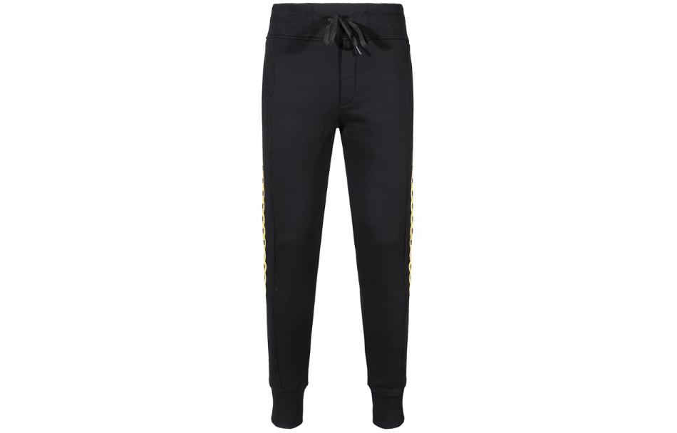 Order VERSACE JEANS COUTURE FW23 Printed Drawstring Jogger Pants Black Mens. 75GAAF01-CF00F-G89