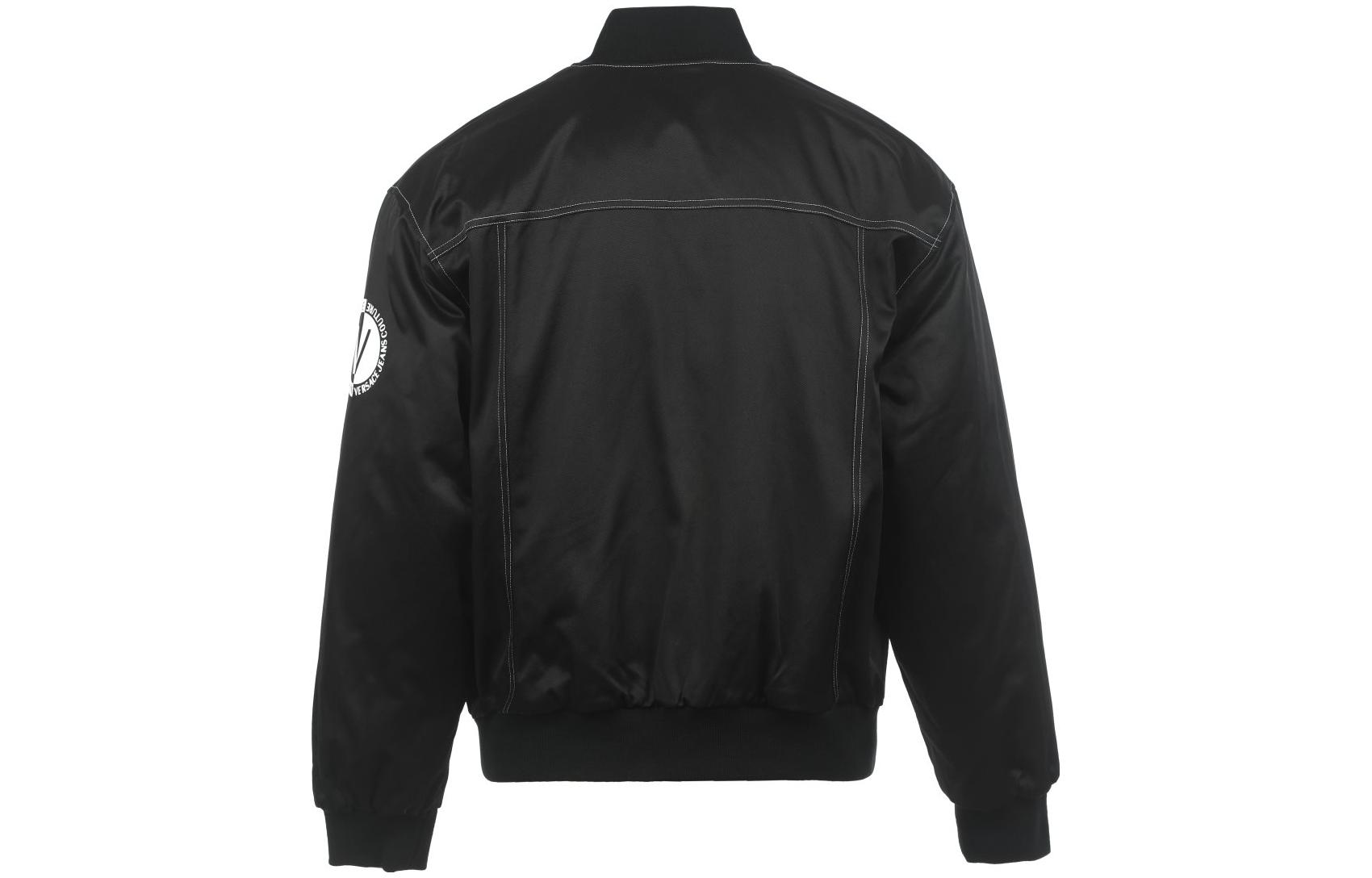 Lookbook VERSACE JEANS COUTURE FW23 Solid Zip-Up Casual Jacket Black 75GASD18-CQD22-899