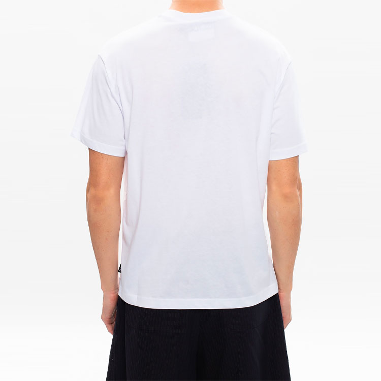 Purchase VERSACE JEANS COUTURE Gold Foil V-Print White T-Shirt B3GZA7TK-30319-K41