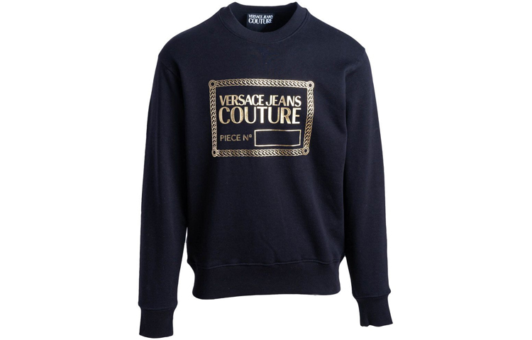 VERSACE JEANS COUTURE Gold Logo Print Crewneck Sweatshirt Black 71GAIT15-CF00T-G89 圖 2