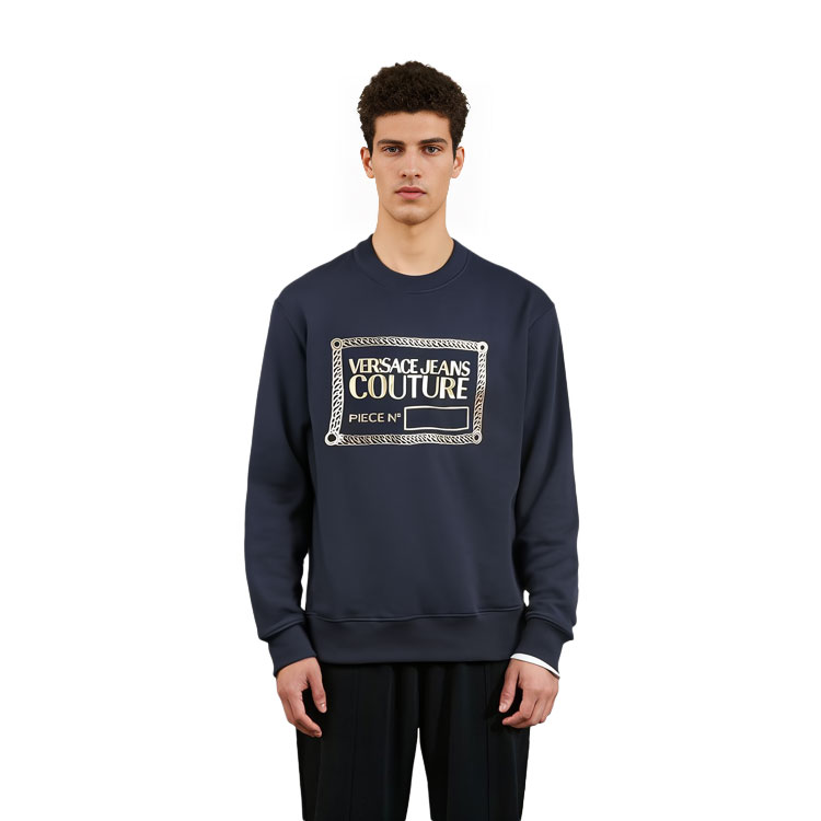 VERSACE JEANS COUTURE Gold Logo Print Crewneck Sweatshirt Black 71GAIT15-CF00T-G89 圖 5