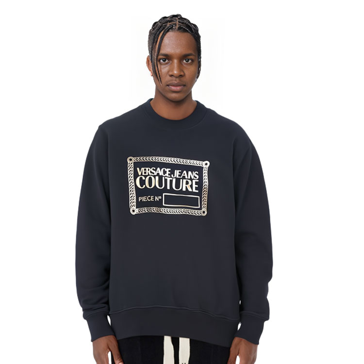 VERSACE JEANS COUTURE Gold Logo Print Crewneck Sweatshirt Black 71GAIT15-CF00T-G89 圖 6