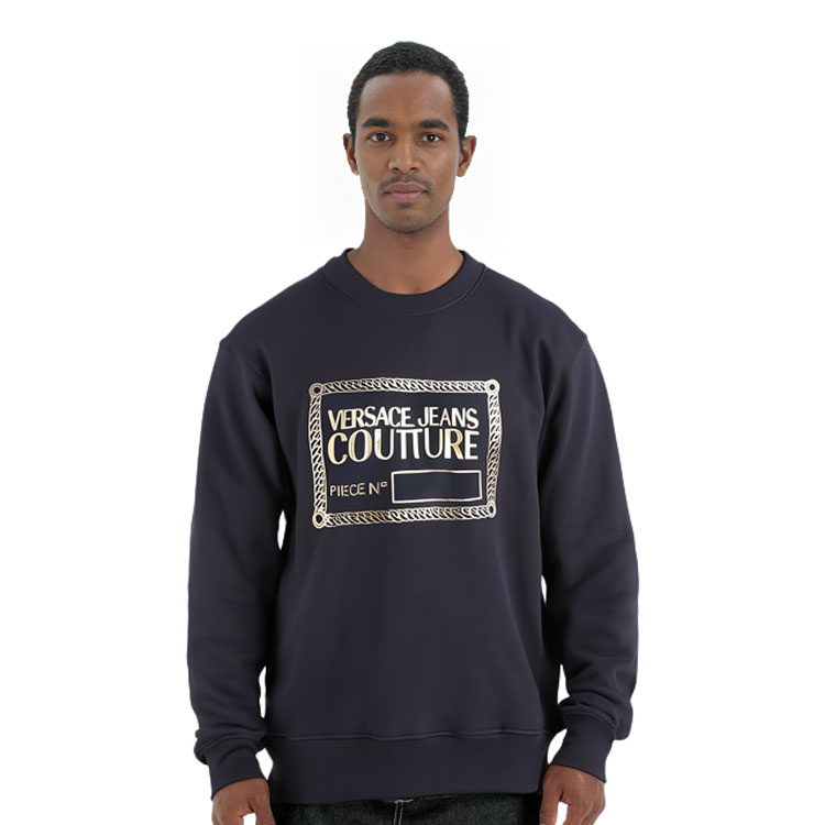 VERSACE JEANS COUTURE Gold Logo Print Crewneck Sweatshirt Black 71GAIT15-CF00T-G89 圖 7
