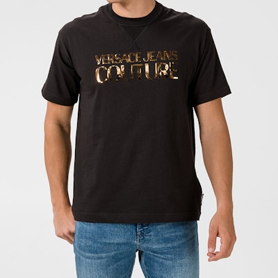 VERSACE JEANS COUTURE Gold Logo T-Shirt Black B3GVA7EA-30311-K42 Shop VERSACE JEANS COUTURE Gold Logo T-Shirt Black B3GVA7EA-30311-K42