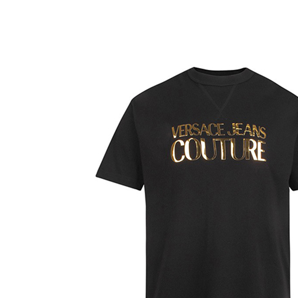 Details for VERSACE JEANS COUTURE Gold Logo T-Shirt Black B3GVA7EA-30311-K42