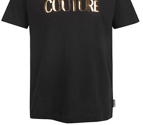 VERSACE JEANS COUTURE Gold Logo T-Shirt Black B3GVA7EA-30311-K42 Sizing VERSACE JEANS COUTURE Gold Logo T-Shirt Black B3GVA7EA-30311-K42
