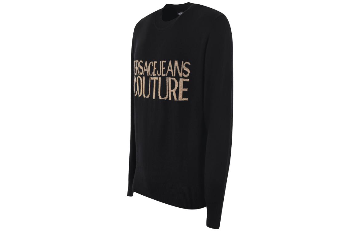 VERSACE JEANS COUTURE Knit Lettering Crewneck Sweater  Black 75GAFML1-CM31H-K42 圖 4