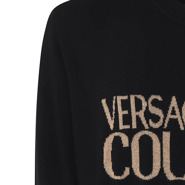 VERSACE JEANS COUTURE Knit Lettering Crewneck Sweater  Black 75GAFML1-CM31H-K42 圖 6