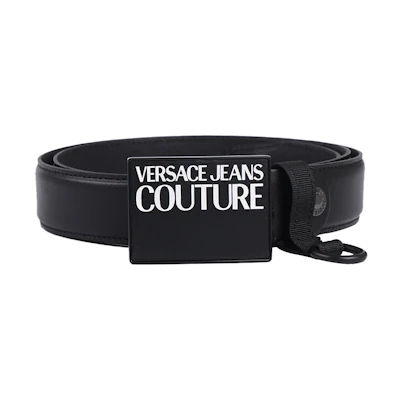 VERSACE JEANS COUTURE Leather Belt Black 3.5cm D8YVBF34-71450-899