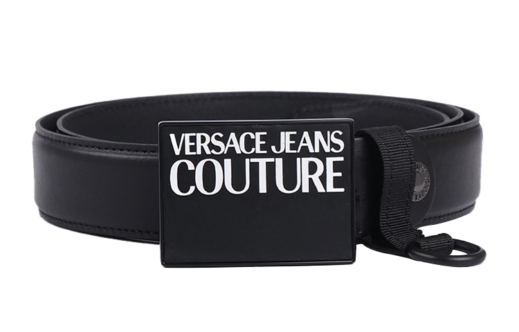 Order VERSACE JEANS COUTURE 黑色真皮皮帶 3.5公分 D8YVBF34-71450-899