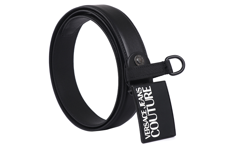 Purchase VERSACE JEANS COUTURE 黑色真皮皮帶 3.5公分 D8YVBF34-71450-899