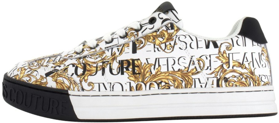 VERSACE JEANS COUTURE Leren Lage Sneakers Wit Goud Fashion E73YA3SK6-EZP167_EG03 Buy VERSACE JEANS COUTURE Leren Lage Sneakers Wit Goud Fashion E73YA3SK6-EZP167_EG03