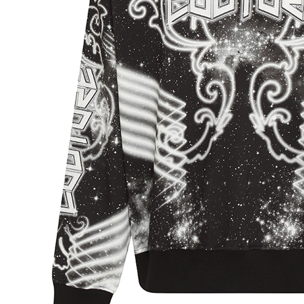 VERSACE JEANS COUTURE Letter Galaxy Black Crewneck Pullover Sweatshirt Men’s. 73GAI3OG-FS054-M89 圖 6