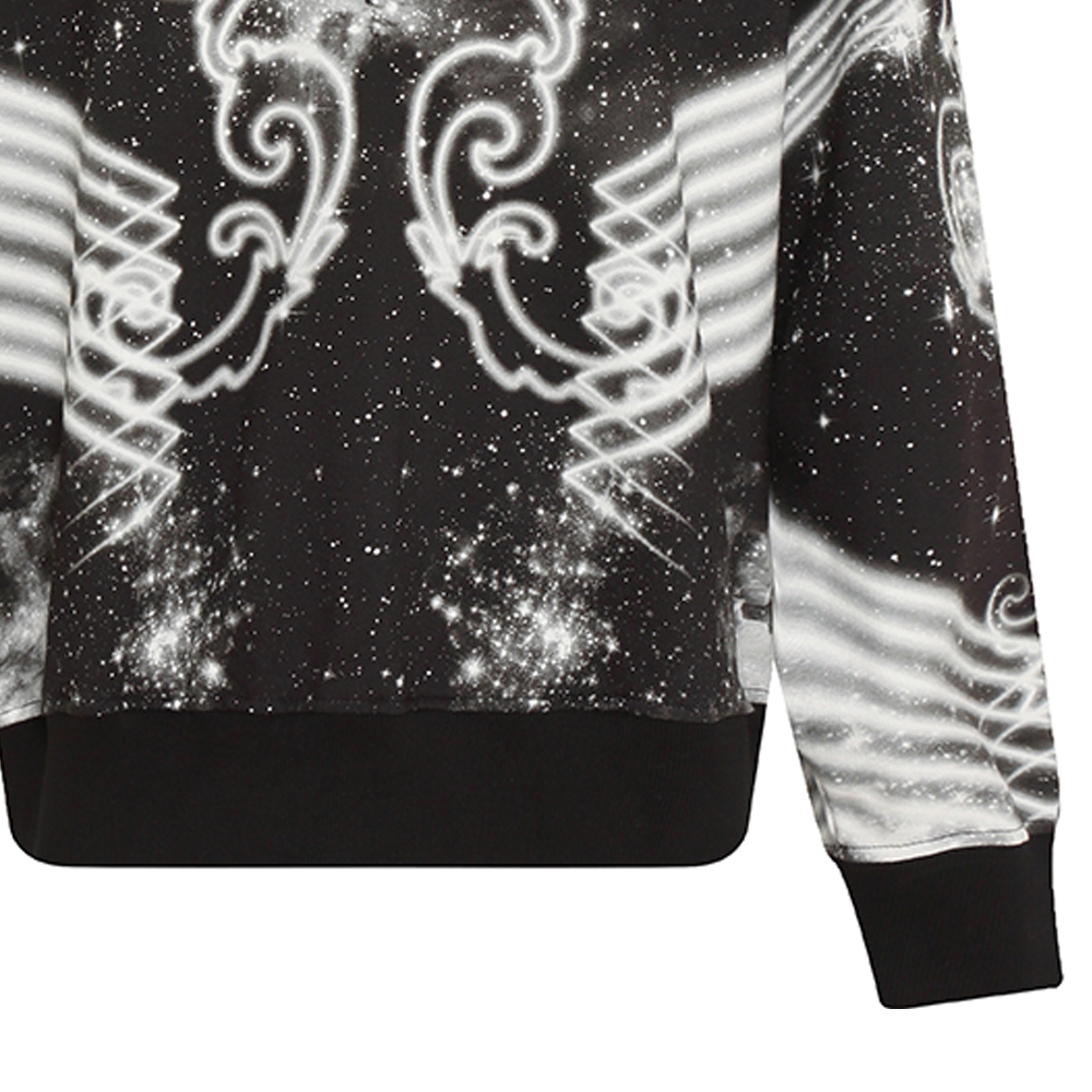 VERSACE JEANS COUTURE Letter Galaxy Black Crewneck Pullover Sweatshirt Men’s. 73GAI3OG-FS054-M89 圖 7