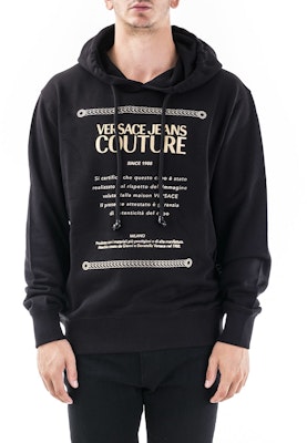 ヴェルサーチ ジーンズ クチュール レターロゴ ゴールドトリム フーディー ブラック メンズ B7GZA7TP-30318-K42 Purchase ヴェルサーチ ジーンズ クチュール レターロゴ ゴールドトリム フーディー ブラック メンズ B7GZA7TP-30318-K42