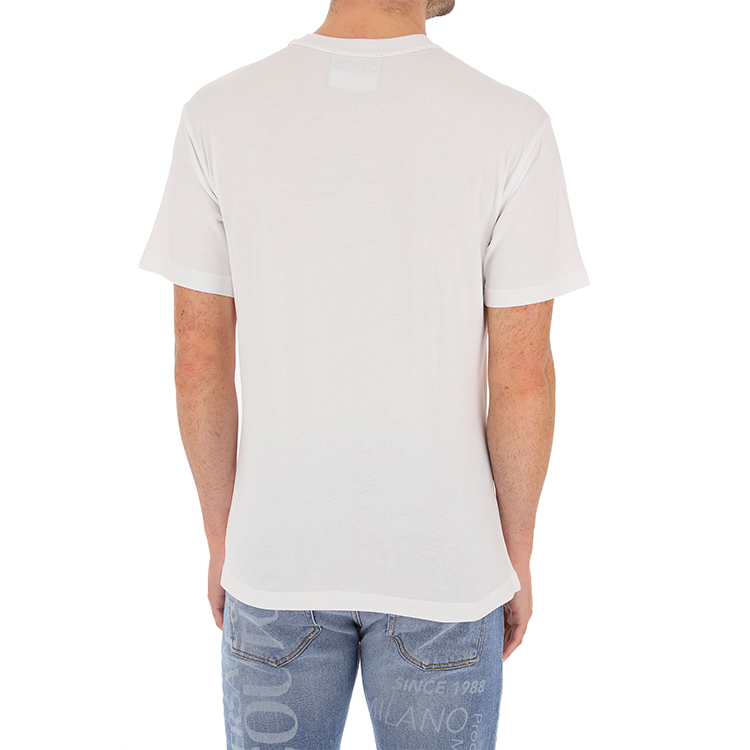 Purchase VERSACE JEANS COUTURE Letter Print Crewneck Tee White Gift Recommended B3GZA7KB-30327-003