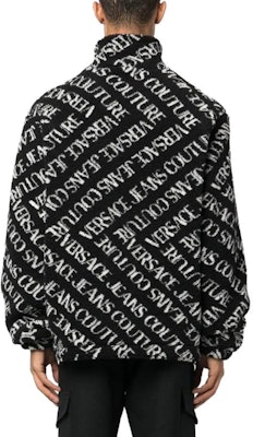 Versace Jeans Couture Letter Print Zip-Up Jacket Black Outerwear 75GAS411-U0013-899 Shop Versace Jeans Couture Letter Print Zip-Up Jacket Black Outerwear 75GAS411-U0013-899