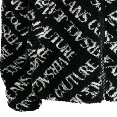 Versace Jeans Couture Letter Print Zip-Up Jacket Black Outerwear 75GAS411-U0013-899 Details for Versace Jeans Couture Letter Print Zip-Up Jacket Black Outerwear 75GAS411-U0013-899
