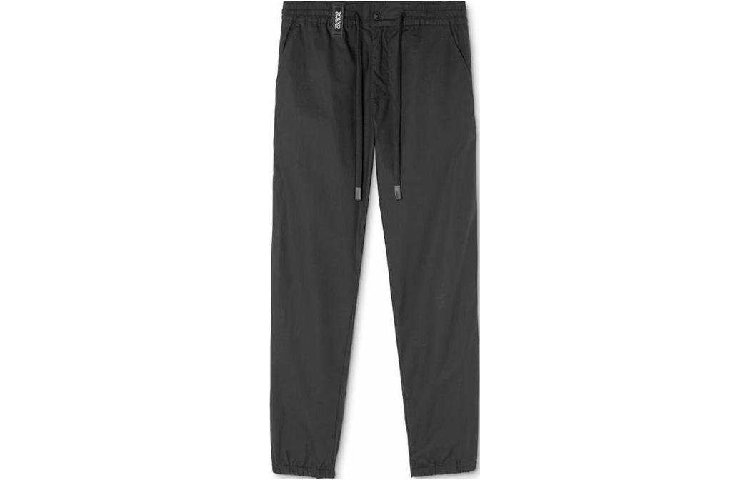 Order 베르사체 진스 쿠튀르 로고 블랙 조거 팬츠 캐주얼 레이스업. 76GAA110-N0132-899