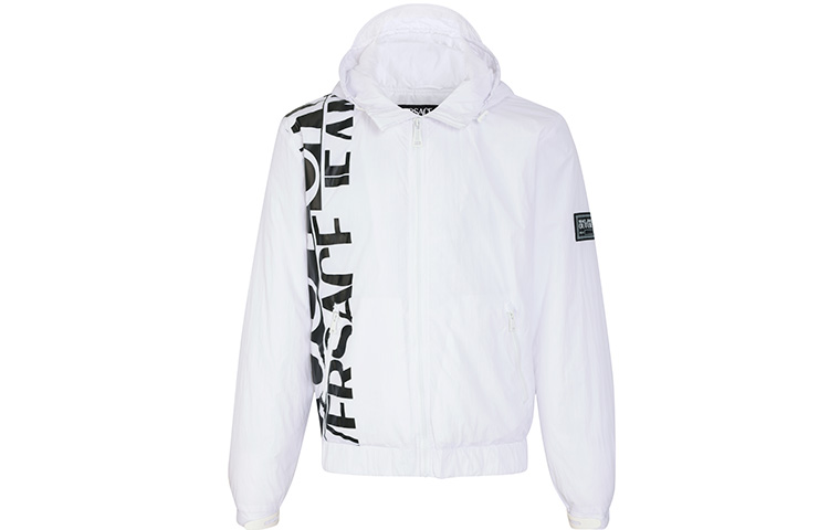 VERSACE JEANS COUTURE Logo Hoodie Jacket White 71GAS406-CQS04-003