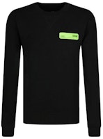 VERSACE JEANS COUTURE Logo Patch Pullover Sweatshirt Black . B7GZA7TV-30318-899 VERSACE JEANS COUTURE Logo Patch Pullover Sweatshirt Black . B7GZA7TV-30318-899