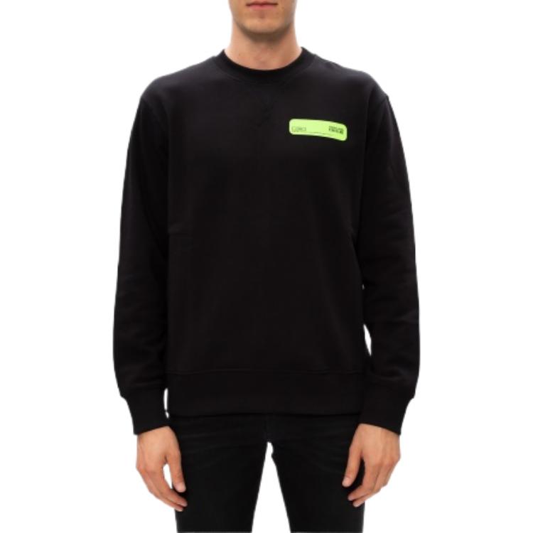 Shop Sudadera Negra VERSACE JEANS COUTURE Logo Patch Pullover. B7GZA7TV-30318-899
