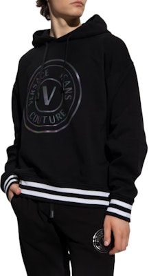 베르사체 진스 쿠튀르 로고 프린트 블랙 후디 남성용 73GAIG01-CF00G-0899 Purchase 베르사체 진스 쿠튀르 로고 프린트 블랙 후디 남성용 73GAIG01-CF00G-0899