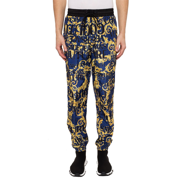 VERSACE JEANS COUTURE Logo Print Casual Pants Blue A2GVA1A8-25076-200 圖 4