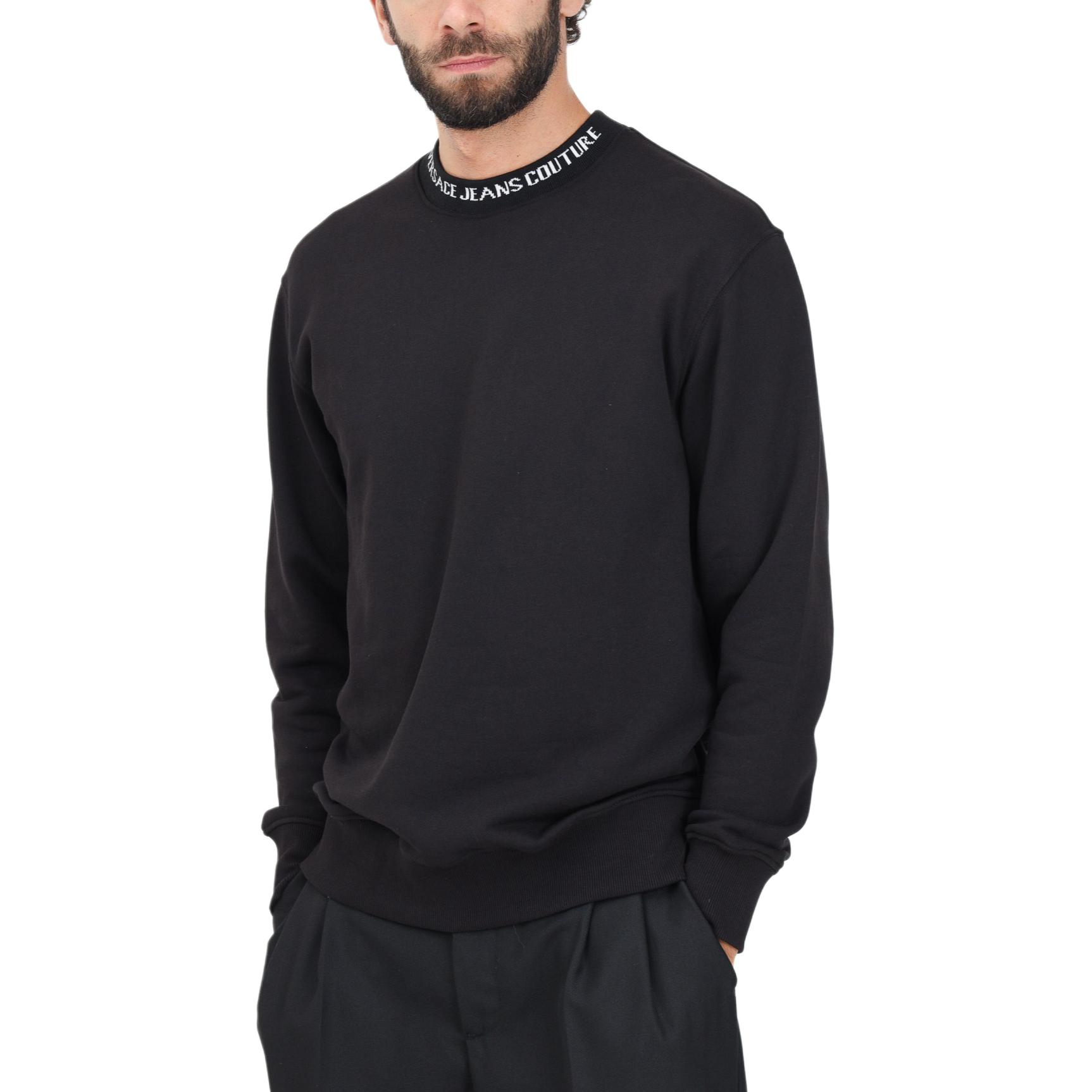 Purchase VERSACE JEANS COUTURE 男士黑色長袖圓領印花衛衣 77GAI3R2F0002899