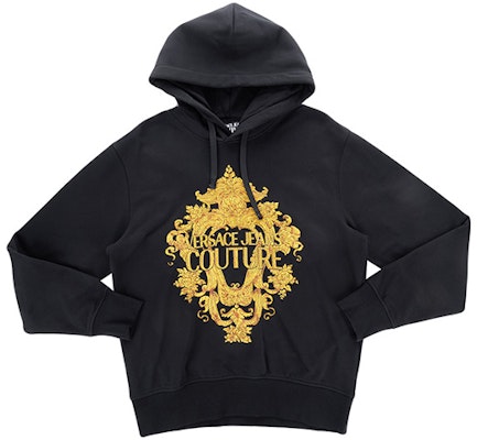 VERSACE JEANS COUTURE 標誌印花連帽運動衫 男款 黑色 73GAIP02-CF01P-G89 Details for VERSACE JEANS COUTURE 標誌印花連帽運動衫 男款 黑色 73GAIP02-CF01P-G89