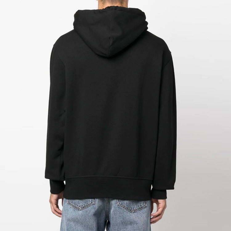 Cheap VERSACE JEANS COUTURE 標誌印花連帽運動衫 男款 黑色 73GAIP02-CF01P-G89