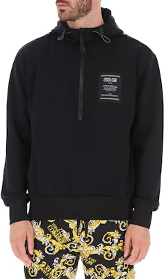 范思哲牛仔Logo印花黑色连帽衫 B7GZA705-13985-899 Shop 范思哲牛仔Logo印花黑色连帽衫 B7GZA705-13985-899