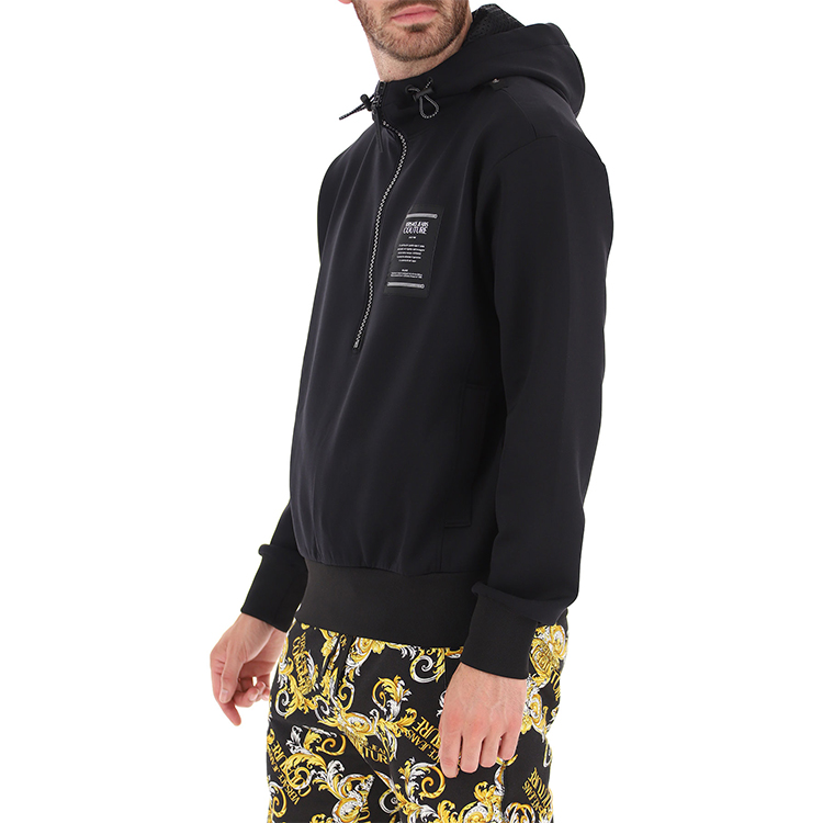 Details for VERSACE JEANS COUTURE Hoodie Hitam Logo Cetak B7GZA705-13985-899