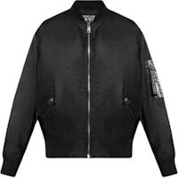 Order VERSACE JEANS COUTURE 黑色拉鍊徽標飛行夾克 長袖外套 77GAS405-CQD58-L01