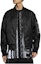 Shop VERSACE JEANS COUTURE Logo Zip-Up Bomber Jacket Black Long Sleeve 77GAS405-CQD58-L01