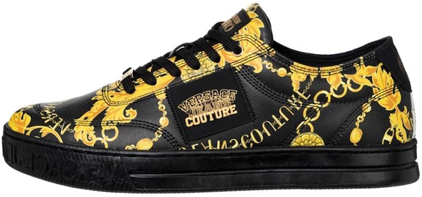 Versace Jeans Couture 低筒運動鞋 '黑色鏈條印花' 75YA3SK9-ZP337_G89 Buy Versace Jeans Couture 低筒運動鞋 '黑色鏈條印花' 75YA3SK9-ZP337_G89