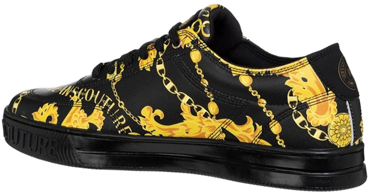 Versace Jeans Couture Low-Top Sneakers 'Black Chain Print' 75YA3SK9-ZP337_G89 Lookbook Versace Jeans Couture Low-Top Sneakers 'Black Chain Print' 75YA3SK9-ZP337_G89