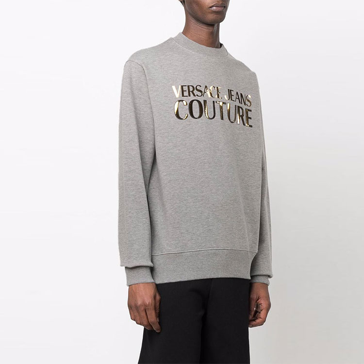 VERSACE JEANS COUTURE Metallic Logo Print Crewneck Sweatshirt Grey -  SS22. 72GAIG01-CF02G-G80 圖 5