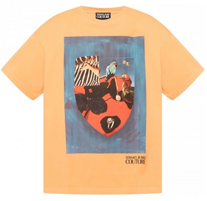 Versace Jeans Couture Multicolor Print T-shirt Orange B3GVA7L5-30295-602 Order Versace Jeans Couture Multicolor Print T-shirt Orange B3GVA7L5-30295-602