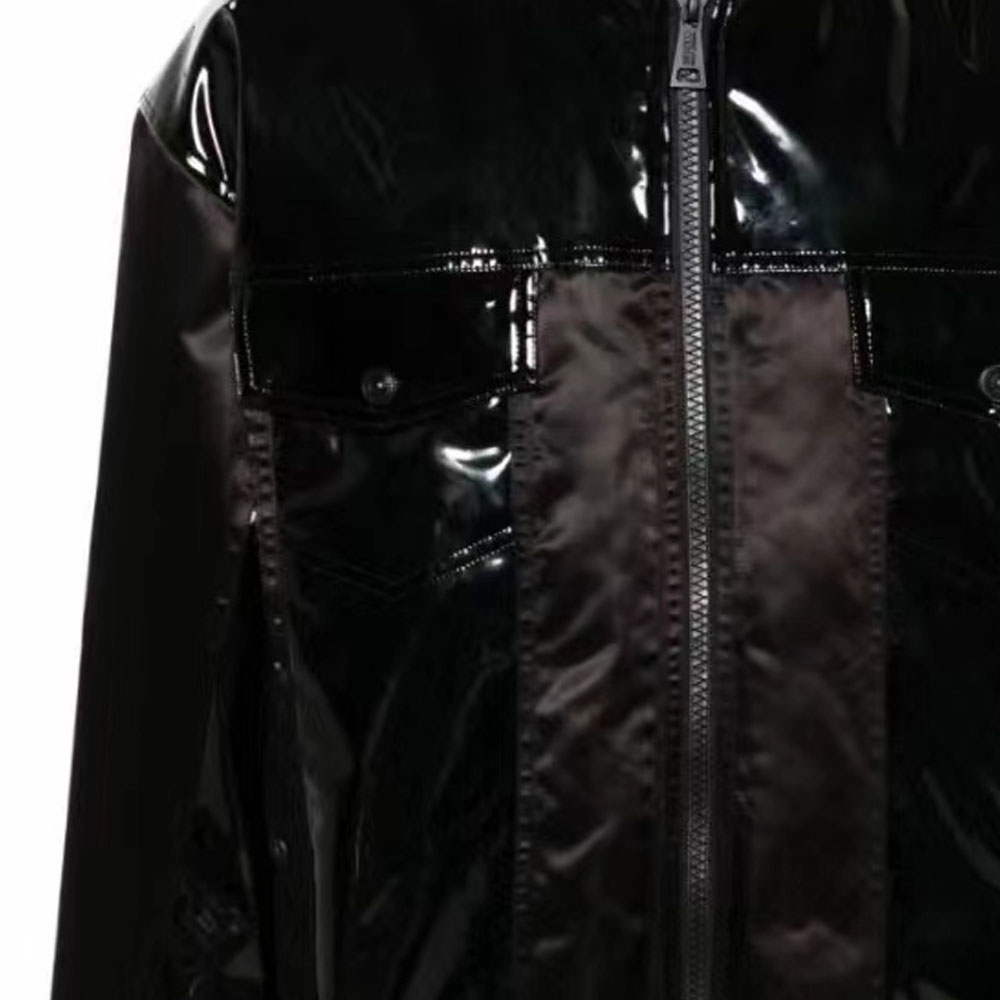 Details for 베르사체 진즈 쿠튀르 패치워크 글로시 봄버 재킷 블랙 75GASD19-CQD23-899