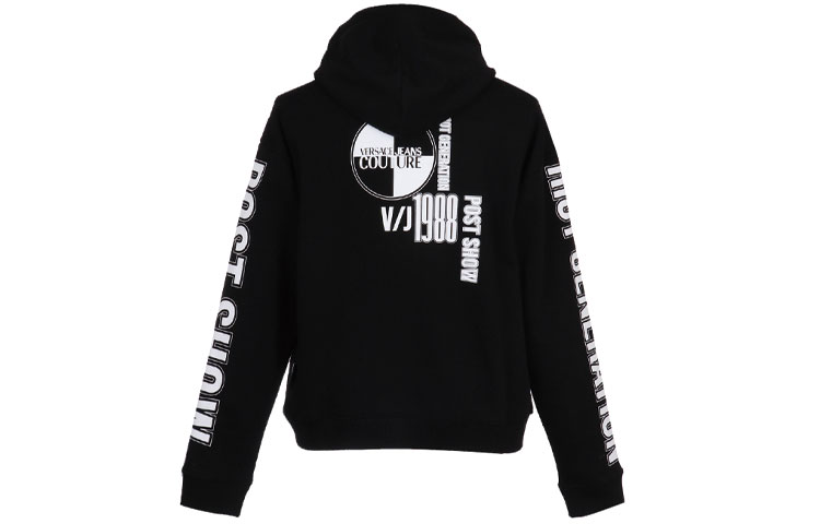 Lookbook 베르사체 진 꾸튀르 프린트 블랙 스웨트셔츠 B7GUA7FL-30216-899