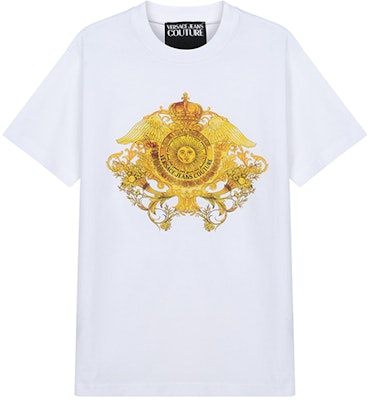 VERSACE JEANS COUTURE Printed Cotton Crewneck T-Shirt White Gift Idea B3GWA750-30454-003 Buy VERSACE JEANS COUTURE Printed Cotton Crewneck T-Shirt White Gift Idea B3GWA750-30454-003