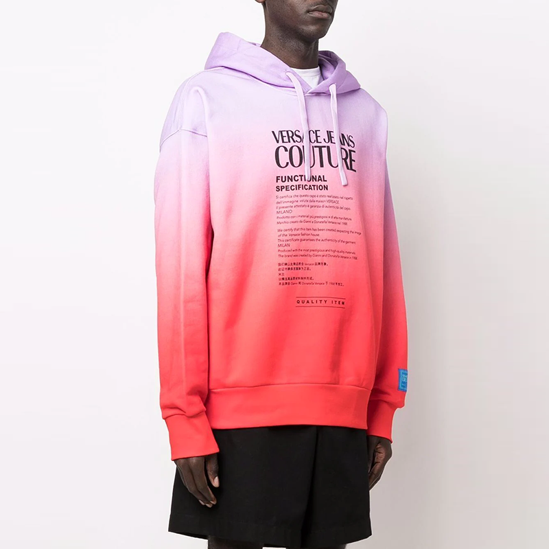 Purchase VERSACE JEANS COUTURE 紫漸層標誌印花連帽衫 SS22 72GAIP05-CF03P-OR9